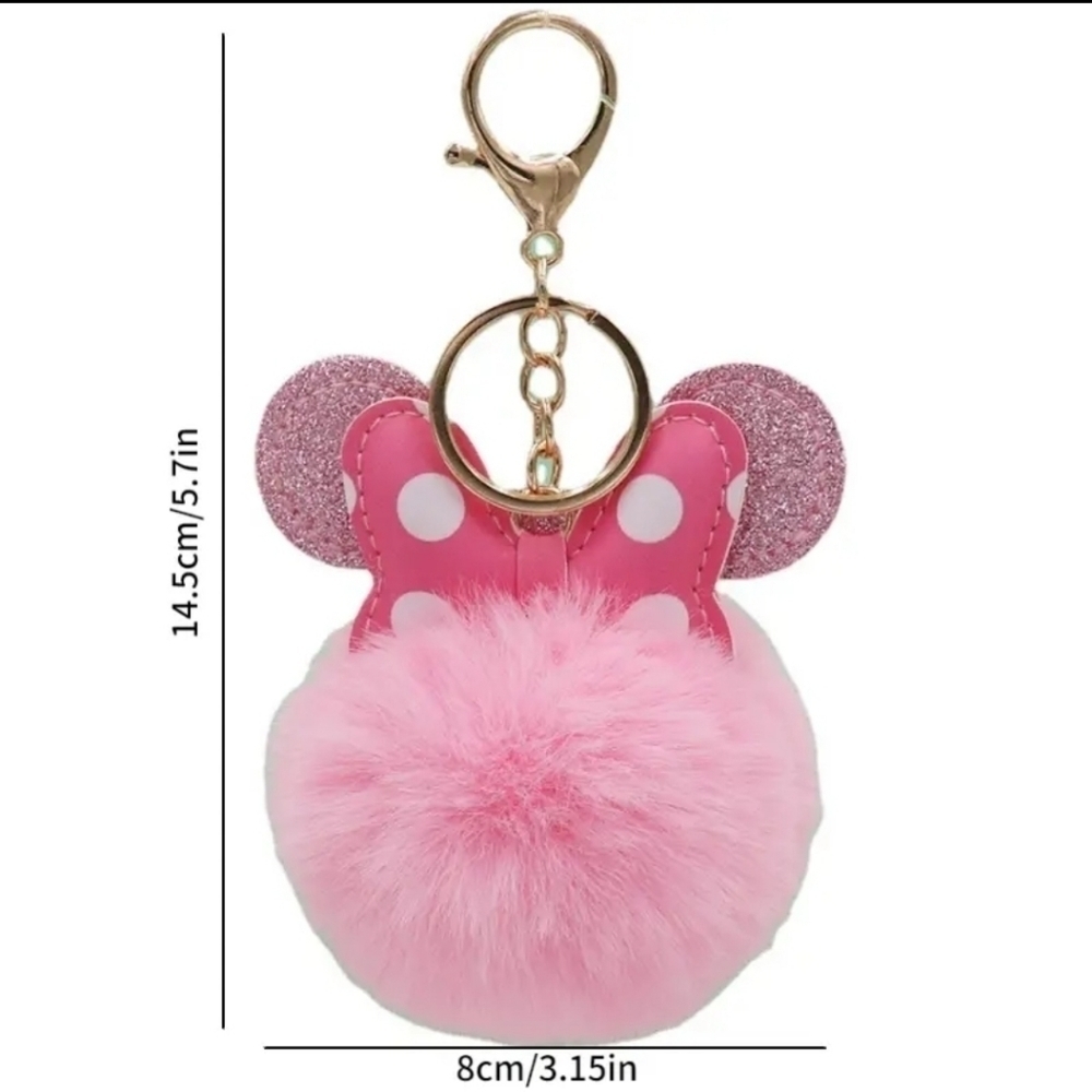 Plush Ball Key Chain - Picture 3 of 3